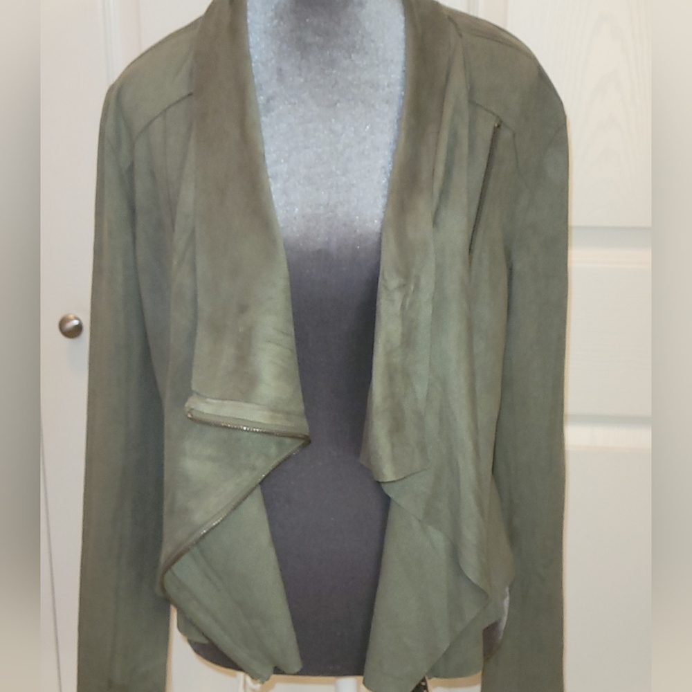 NWT Blank NYC Olive Green Faux Suede Jacket
